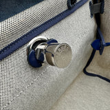エルメス HERMES エールバッグジップPM Z刻 エクリュ/ブルーサフィール シルバー金具 トワル/ハンター レディース ショルダーバッグ