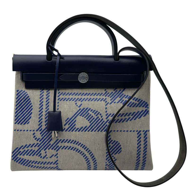 エルメス HERMES エールバッグジップPM Z刻 エクリュ/ブルーサフィール