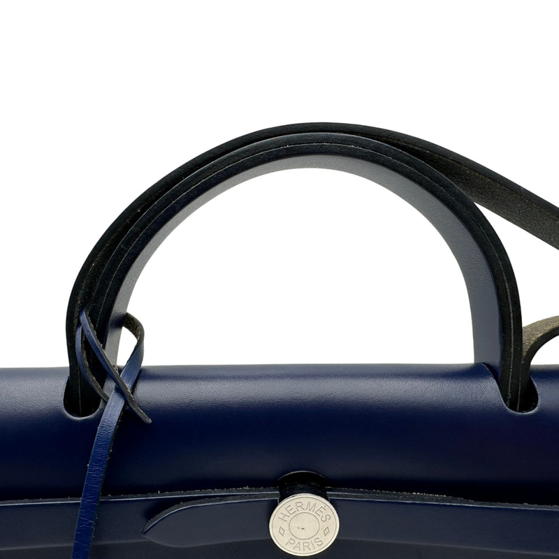 エルメス HERMES エールバッグジップPM Z刻 エクリュ/ブルーサフィール