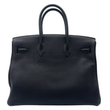 エルメス HERMES バーキン35 W刻 ブラック シルバー金具 トゴ レディース ハンドバッグ
