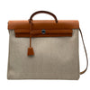 エルメス HERMES エールバッグMM □C刻 アイボリー/ゴールド トワル/ハンター レディース ショルダーバッグ