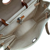 エルメス HERMES エールバッグMM □C刻 アイボリー/ゴールド トワル/ハンター レディース ショルダーバッグ