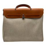 エルメス HERMES エールバッグMM □C刻 アイボリー/ゴールド トワル/ハンター レディース ショルダーバッグ