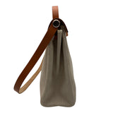 エルメス HERMES エールバッグMM □C刻 アイボリー/ゴールド トワル/ハンター レディース ショルダーバッグ