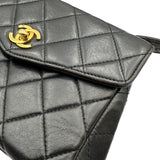シャネル CHANEL マトラッセ ハンドバッグ 4番台 ブラック ゴールド金具 ラムスキン レディース
