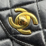 シャネル CHANEL マトラッセ ハンドバッグ 4番台 ブラック ゴールド金具 ラムスキン レディース