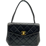 シャネル CHANEL マトラッセ ハンドバッグ 4番台 ブラック ゴールド金具 ラムスキン レディース