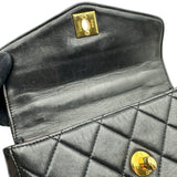 シャネル CHANEL マトラッセ ハンドバッグ 4番台 ブラック ゴールド金具 ラムスキン レディース