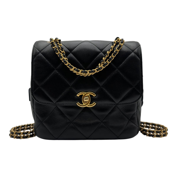 シャネル CHANEL マトラッセ チェーン バックパック AS3884 ブラック