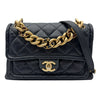 シャネル CHANEL マトラッセ チェーンショルダーバッグ AS0937 28番台 ネイビー ゴールド金具 ラムスキン レディース ショルダーバッグ