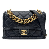 シャネル CHANEL マトラッセ チェーンショルダーバッグ AS0937 28番台 ネイビー ゴールド金具 ラムスキン レディース ショルダーバッグ