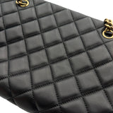 シャネル CHANEL マトラッセ ショッピングトートバッグ 17番台 ブラック ゴールド金具 ラムスキン レディース