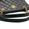 シャネル CHANEL マトラッセ ショッピングトートバッグ 17番台 ブラック ゴールド金具 ラムスキン レディース