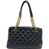 シャネル CHANEL マトラッセ ショッピングトートバッグ 17番台 ブラック ゴールド金具 ラムスキン レディース