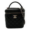 シャネル CHANEL マトラッセ トップハンドル バニティバッグ AS2362 31番台 ブラック ゴールド金具 キャビアスキン レディース ショルダーバッグ