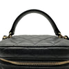 シャネル CHANEL マトラッセ トップハンドル バニティバッグ AS2362 31番台 ブラック ゴールド金具 キャビアスキン レディース ショルダーバッグ