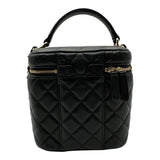 シャネル CHANEL マトラッセ トップハンドル バニティバッグ AS2362 31番台 ブラック ゴールド金具 キャビアスキン レディース ショルダーバッグ