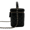 シャネル CHANEL マトラッセ トップハンドル バニティバッグ AS2362 31番台 ブラック ゴールド金具 キャビアスキン レディース ショルダーバッグ