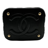 シャネル CHANEL マトラッセ トップハンドル バニティバッグ AS2362 31番台 ブラック ゴールド金具 キャビアスキン レディース ショルダーバッグ