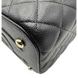 シャネル CHANEL マトラッセ トップハンドル バニティバッグ AS2362 31番台 ブラック ゴールド金具 キャビアスキン レディース ショルダーバッグ