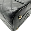 シャネル CHANEL マトラッセ トップハンドル バニティバッグ AS2362 31番台 ブラック ゴールド金具 キャビアスキン レディース ショルダーバッグ
