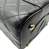 シャネル CHANEL マトラッセ トップハンドル バニティバッグ AS2362 31番台 ブラック ゴールド金具 キャビアスキン レディース ショルダーバッグ