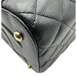 シャネル CHANEL マトラッセ トップハンドル バニティバッグ AS2362 31番台 ブラック ゴールド金具 キャビアスキン レディース ショルダーバッグ