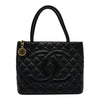シャネル CHANEL 復刻トート A01804 8番台 ブラック ゴールド金具 キャビアスキン レディース トートバッグ
