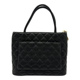 シャネル CHANEL 復刻トート A01804 8番台 ブラック ゴールド金具 キャビアスキン レディース トートバッグ