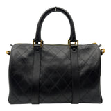 シャネル CHANEL ビコローレ ボストンバッグ 3番台 ブラック ゴールド金具 ラムスキン レディース ボストンバッグ