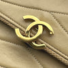 シャネル CHANEL ウェーブステッチ フラップバッグ 0番台 ベージュ ゴールド金具 ラムスキン レディース ショルダーバッグ