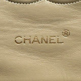 シャネル CHANEL ウェーブステッチ フラップバッグ 0番台 ベージュ ゴールド金具 ラムスキン レディース ショルダーバッグ