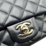 シャネル CHANEL ミニクラシック ハンドバッグ A35200 ブラック ゴールド金具 ラムスキン レディース ショルダーバッグ