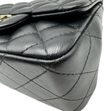 シャネル CHANEL ミニクラシック ハンドバッグ A35200 ブラック ゴールド金具 ラムスキン レディース ショルダーバッグ