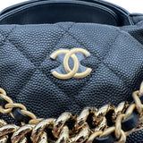 シャネル CHANEL マトラッセ ミニハンドバッグ AP3943 ブラック　ゴールド金具 キャビアスキン レディース ショルダーバッグ