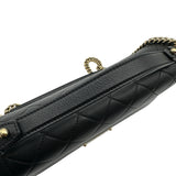 シャネル CHANEL ラージ ラベルクリック フラップバッグ A93703 23番台 ブラック ゴールド金具 カーフ レディース ショルダーバッグ