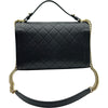シャネル CHANEL ラージ ラベルクリック フラップバッグ A93703 23番台 ブラック ゴールド金具 カーフ レディース ショルダーバッグ