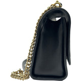 シャネル CHANEL ラージ ラベルクリック フラップバッグ A93703 23番台 ブラック ゴールド金具 カーフ レディース ショルダーバッグ