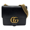 グッチ GUCCI GGマーモント チェーンショルダーバッグ 431384 ブラック レザー レディース ショルダーバッグ