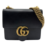 グッチ GUCCI GGマーモント チェーンショルダーバッグ 431384 ブラック レザー レディース ショルダーバッグ