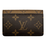 ルイ・ヴィトン LOUIS VUITTON ポルトカルト・サーンプル ブラウン モノグラムリバース/レザー レディース カードケース