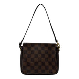 ルイ・ヴィトン LOUIS VUITTON トゥルース・メイクアップポーチ N51982 ブラウン ダミエ/レザー レディース ハンドバッグ