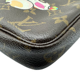 ルイ・ヴィトン LOUIS VUITTON ポシェット・アクセソワール 村上隆 M51981 ブラウン モノグラムパンダ/レザー レディース ハンドバッグ