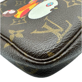 ルイ・ヴィトン LOUIS VUITTON ポシェット・アクセソワール 村上隆 M51981 ブラウン モノグラムパンダ/レザー レディース ハンドバッグ