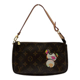 ルイ・ヴィトン LOUIS VUITTON ポシェット・アクセソワール 村上隆 M51981 ブラウン モノグラムパンダ/レザー レディース ハンドバッグ