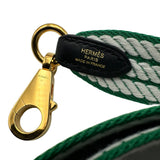 エルメス HERMES バンドリエール サングル コルタージュ 25MM W刻 ヴェールヴェルティゴ トワル/スイフト レディース ショルダーストラップ