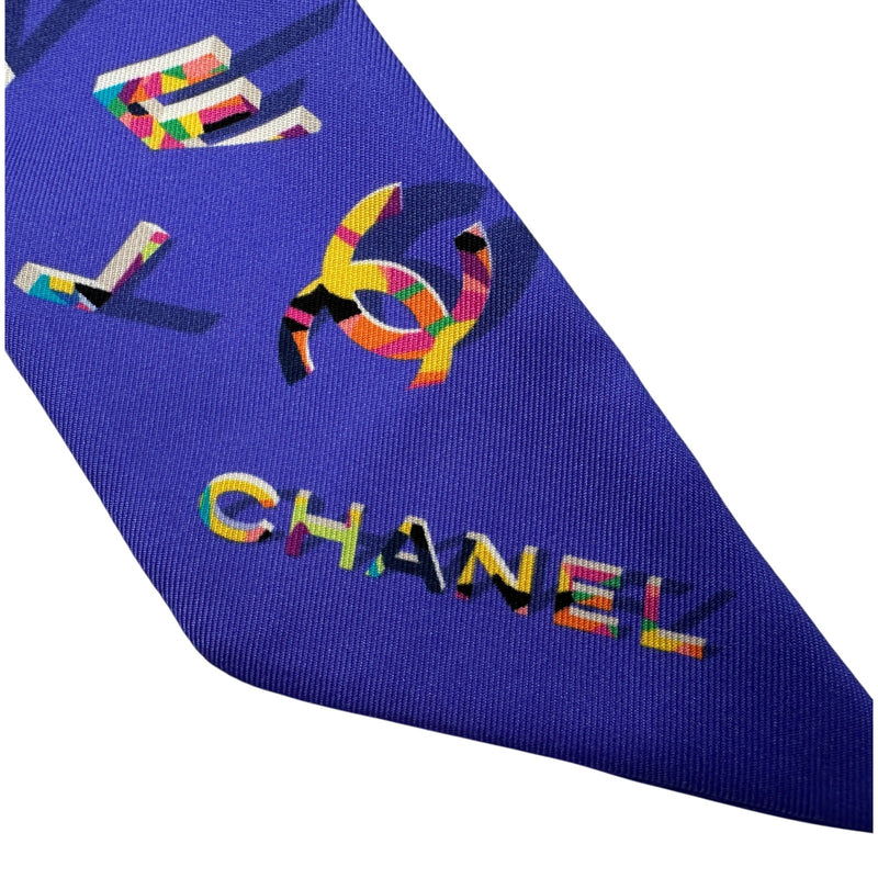 シャネル CHANEL ヘアバンド AA7889 ブルー シルク レディース その他