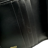 ミュウミュウ miu miu コンパクトウォレット 5MV204 ブラック レザー レディース 二つ折り財布