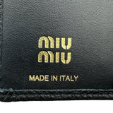 ミュウミュウ miu miu コンパクトウォレット 5MV204 ブラック レザー レディース 二つ折り財布