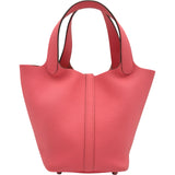 エルメス HERMES ピコタンロックPM W刻印 ローズアザレ シルバー金具 トリヨンクレマンス レディース ハンドバッグ
